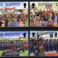 Guernsey - Alderney 2000 Garrison Island (4th series) perf set of 8 (4 se-tenant pairs) unmounted mint, SG A154-61