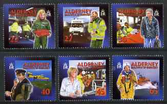 Guernsey - Alderney 2002 Community Services (2nd series) Emergency Medical Aid perf set of 6 unmounted mint SG A197-202