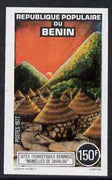 Benin 1977 Tourism 150f Hut Village imperf from limited printing, unmounted mint as SG676