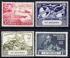 St Helena 1949 KG6 75th Anniversary of Universal Postal Union set of 4 mounted mint, SG 145-48