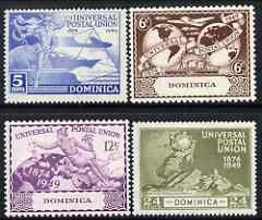 Dominica 1949 KG6 75th Anniversary of Universal Postal Union set of 4 mounted mint, SG114-17