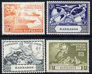 Barbados 1949 KG6 75th Anniversary of Universal Postal Union set of 4 mounted mint, SG267-70