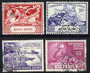 Hong Kong 1949 KG6 75th Anniversary of Universal Postal Union set of 4 cds used, SG173-76