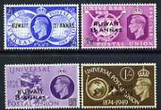 Kuwait 1949 KG6 75th Anniversary of Universal Postal Union perf set of 4 mounted mint, SG 80-83