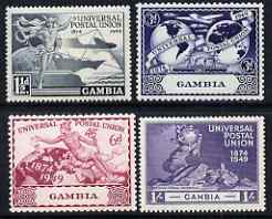 Gambia 1949 KG6 75th Anniversary of Universal Postal Union set of 4 mounted mint, SG166-9