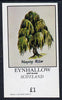 Eynhallow 1982 Trees (Weeping Willow) imperf souvenir sheet (£1 value) unmounted mint