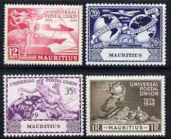 Mauritius 1949 KG6 75th Anniversary of Universal Postal Union set of 4 mounted mint, SG 272-5