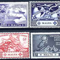 Malta 1949 KG6 75th Anniversary of Universal Postal Union set of 4 mounted mint, SG 251-4