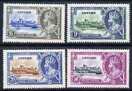 Ceylon 1935 KG5 Silver Jubilee set of 4, mounted mint SG 379-82