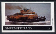 Staffa 1982 Tugs imperf souvenir sheet (£1 value) unmounted mint