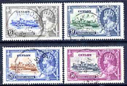 Ceylon 1935 KG5 Silver Jubilee set of 4, cds used SG 379-82