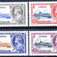 Cyprus 1935 KG5 Silver Jubilee set of 4, mounted mint SG 144-7