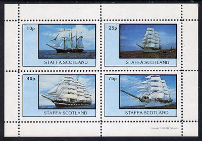 Staffa 1981 Tall Ships perf,set of 4 values (10p to 75p) unmounted mint