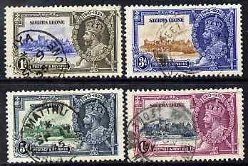 Sierra Leone 1935 KG5 Silver Jubilee set of 4, cds used SG 181-4