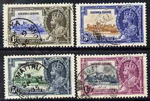 Sierra Leone 1935 KG5 Silver Jubilee set of 4, cds used SG 181-4