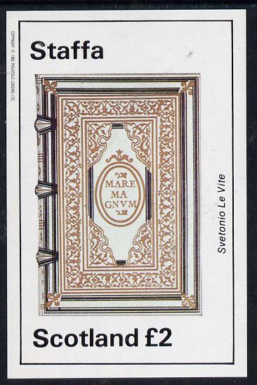 Staffa 1982 Ornate Book Covers #1 imperf deluxe sheet (£2 value)