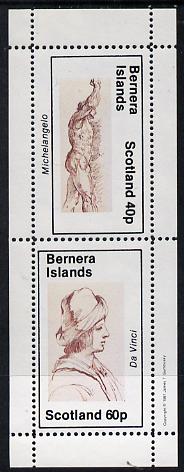 Bernera 1981 Sketches (Michelangelo & da Vinci) perf,set of 2 values (40p & 60p) unmounted mint