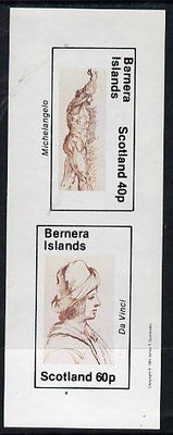 Bernera 1981 Sketches (Michelangelo & da Vinci) imperf,set of 2 values (40p & 60p) unmounted mint