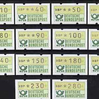 Cinderella - Germany West 1981 Framas the complete original set of 14 machine labels (10pf to 280of) unmounted mint