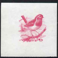 Calf of Man 1973 Birds - Robin 10m imperf proof in magenta only on gummed paper, unmounted mint as Rosen CA257