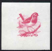 Calf of Man 1973 Birds - Robin 10m imperf proof in magenta only on gummed paper, unmounted mint as Rosen CA257