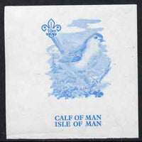 Calf of Man 1973 Birds - Robin 10m imperf proof in blue only on gummed paper (minor wrinkles), unmounted mint as Rosen CA257