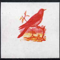 Calf of Man 1973 Birds - Cuckoo 12m imperf proof in magenta & yellow only on gummed paper, unmounted mint as Rosen CA258