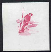 Calf of Man 1973 Birds - Goldfinch 45m imperf proof in magenta only on gummed paper, unmounted mint as Rosen CA265