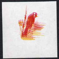 Calf of Man 1973 Birds - Goldfinch 45m imperf proof in magenta & yellow only, the magenta being doubled, on gummed paper, unmounted mint as Rosen CA265