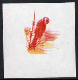 Calf of Man 1973 Birds - Goldfinch 45m imperf proof in magenta & yellow only, the magenta being doubled, on gummed paper, unmounted mint as Rosen CA265