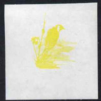 Calf of Man 1973 Birds - Goldfinch 45m imperf proof in yellow only on gummed paper, unmounted mint as Rosen CA265