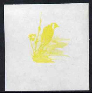 Calf of Man 1973 Birds - Goldfinch 45m imperf proof in yellow only on gummed paper, unmounted mint as Rosen CA265