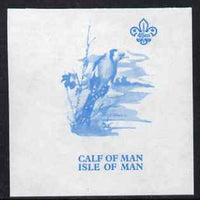 Calf of Man 1973 Birds - Goldfinch 45m imperf proof in blue only on gummed paper (minor wrinkles), unmounted mint as Rosen CA265