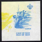 Calf of Man 1973 Birds - Goldfinch 45m imperf proof in blue only (plus yellow inverted from another value) on gummed paper, unmounted mint as Rosen CA265