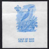 Calf of Man 1973 Birds - Nightingale 50m imperf proof in blue only on gummed paper (minor wrinkles), unmounted mint as Rosen CA266