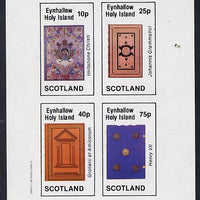 Eynhallow 1982 Ornate Book Covers #1 imperf set of 4 (10p to 75p)