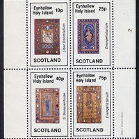 Eynhallow 1982 Ornate Book Covers #2 perf set of 4 (10p to 75p)