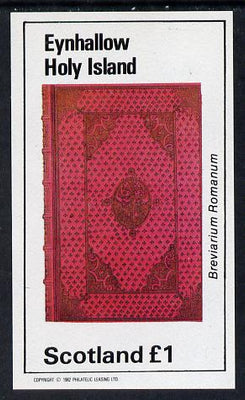 Eynhallow 1982 Ornate Book Covers #2 imperf souvenir sheet (£1 value)