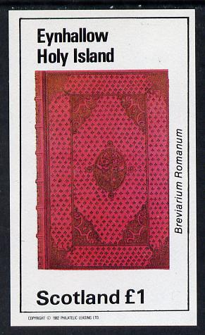 Eynhallow 1982 Ornate Book Covers #2 imperf souvenir sheet (£1 value)