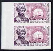 France 1971 150th Anniversary of National Aceademy of Medicine IMPERF pair unmounted mint, as SG 1941