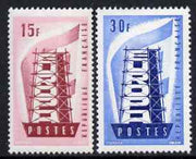 France 1956 Europa set of 2 unmounted mint, SG 1301-01