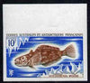 French Southern & Antarctic Territories 1971 Marbled rockcod 10f IMPERF single unmounted mint, as SG 62