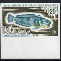 French Southern & Antarctic Territories 1971 Antarctic rockcod 20f IMPERF single unmounted mint, as SG 63