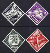 Monaco 1953 Fifteenth Olympic Games Helsinki Air set of 4 unmounted mint, SG 469-72