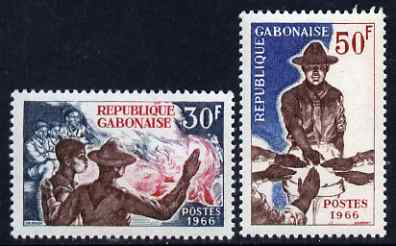 Gabon 1966 Scouting set of 2 unmounted mint, SG 270-71