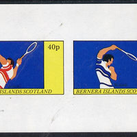 Bernera 1982 Tennis imperf,set of 2 values (40p & 60p) unmounted mint