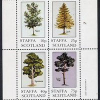 Staffa 1982 Trees (Aspen, Larch, Sycamore & Scots Pine) perf,set of 4 values (10p to 75p) unmounted mint