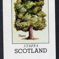 Staffa 1982 Trees (Plane) imperf souvenir sheet (£1 value) unmounted mint