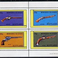 Bernera 1981 Pistols (Wheel-lock, Matchlock, Colt 45 & Flintlock) perf,set of 4 values (10p to 75p) unmounted mint