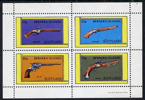 Bernera 1981 Pistols (Wheel-lock, Matchlock, Colt 45 & Flintlock) perf,set of 4 values (10p to 75p) unmounted mint